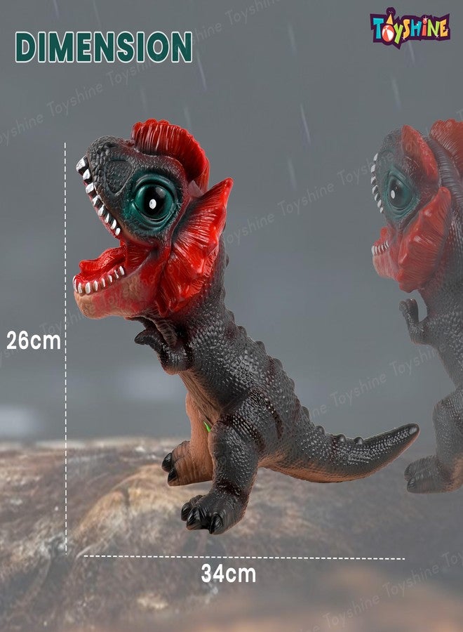 توي شاين مجسم ديناصور تيرانوصور من توي شاين، بطول 24 سم، مصنوع من الفينيل المطاطي الناعم، لعبة تفاعلية مع صوت زئير واقعي عند الضغط عليها. لعبة تعليمية ونموذجية قابلة للتجميع لمحبي الديناصورات والأطفال من عمر 3 سنوات فما فوق. - Image 5